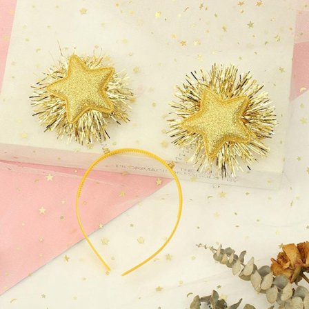 Pannebånd Paljett Hårbøyle GUL