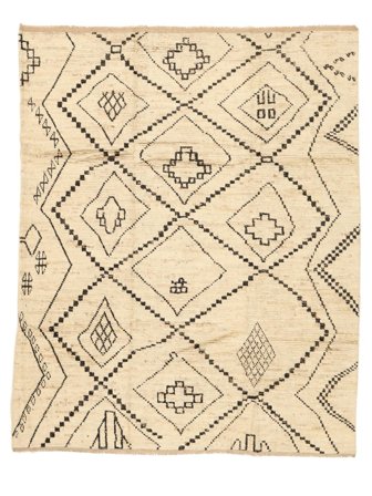 Hand Knotted Berber Style Rug 242X293 Beige/Orange