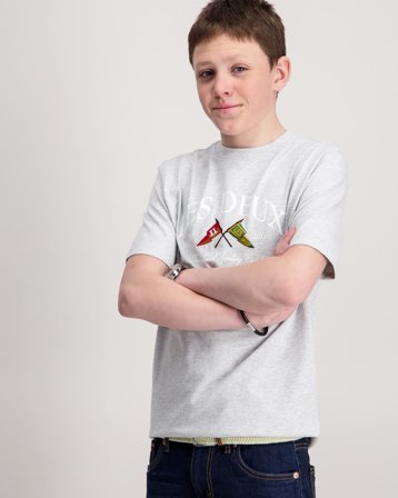 Les Deux Ivy league T-shirt Kids Crèmekleurig T-shirts Jongens - Kids Brand Store