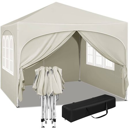 Rootz Ultimate Outdoor Gazebo - Vejrbestandig pavillon - Eventtelt - Stærk metalramme - UV- og regnbeskyttelse - Nem opsætning - 3x3m