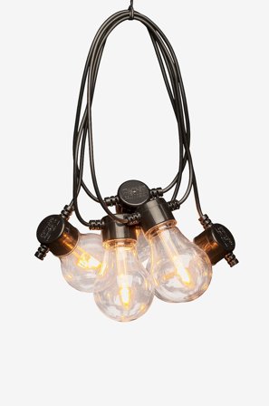 Konstsmide - Slinga SAM E27 10 LED utbytbar 450cm - Svart - Ljusslingor - Från Homeroom