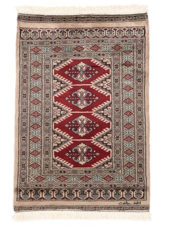 Oriental Pakistan Bokhara 2Ply Rug 80X117 Brown/Dark Red Wool, Pakistan