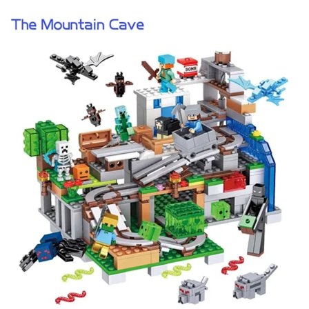 Spill My World The Deep Dark Battle Mountain Cave my world landsby Building Blocks Leker