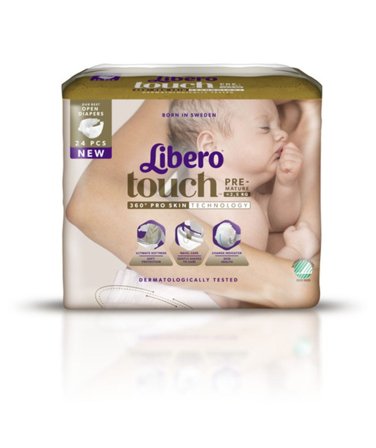 Libero Touch Premature åpne bleier opptil 2,5kg 24 stk