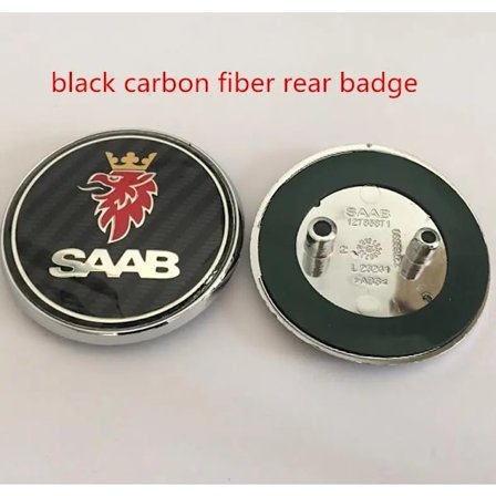 1 st 3D 68mm SAAB Bil Främre Huv Motorhuv Emble Rear Tail Bumper Trunk Klistermärke Badge Car Styling