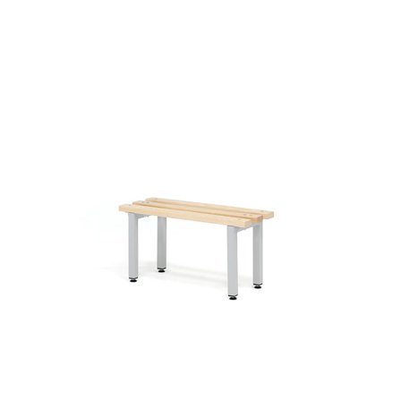 Steel Frame Changing Room Bench | 600x300x390 mm | Beech Wood/Grey - AJ Products