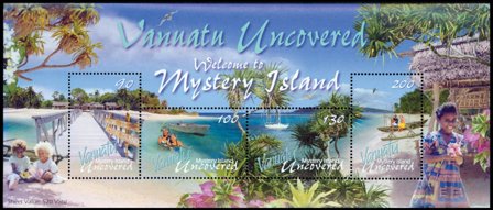 Vanuatu - Mystery Island - Postfrisk miniark