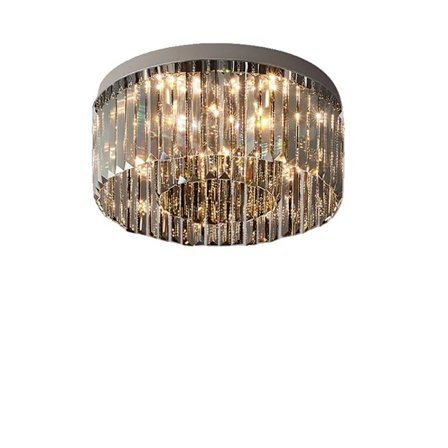 LED Kristallkrona, Modern Stil, 160w Effekt,3-Färger Ingen Fjärrkontroll, Krom 60 cm