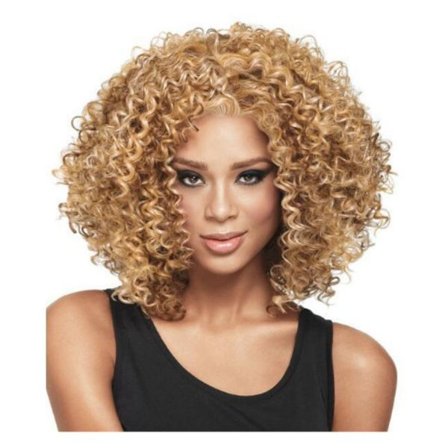 Menneskehår Parykk Krøllete Naturlig Dame Krøllete Hår Krøllete Pannelugg Kort