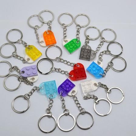 10 STK Kärlekshjärta Byggsten Nyckelringar Par Vänskap Kärlekshjärta Tegel Nyckelring 10Colors