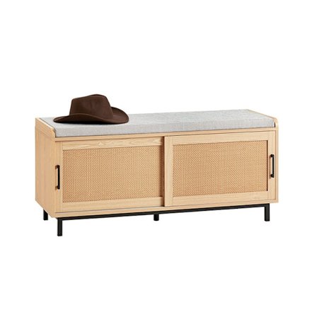 Rootz Skoskab - Skostativ - Skoopbevaring - PVC Rattan - Industrielt look - 110cm x 49cm x 40cm