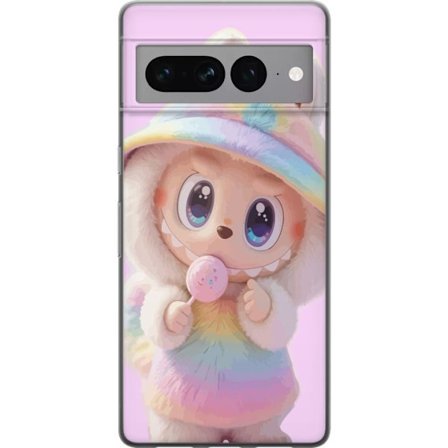 Kompatibelt Mobildeksel til Google Google Pixel 7 Pro Monster kanindukke vinylfigur morsomme uttrykk