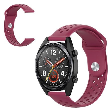 Samsung Galaxy Watch Active / Gear S2 silikoninen ranneke - Viininpunainen