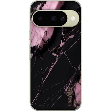 Kompatibelt Mobilskal till Google Pixel 10 Svart rosa marmor