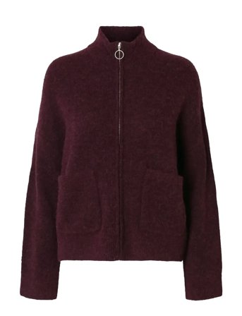 Selected | Slfsia Ras Ls Knit Zipper Cardigan Noos | XL