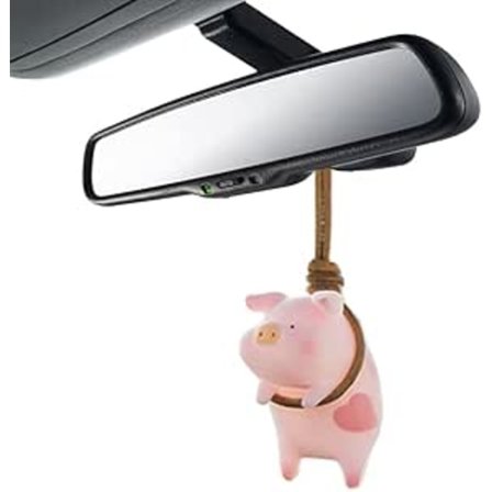 Bil innerspegel hängande hänge, bil hänge, söt svänggris bil hängande prydnad bil, flygande gris backvy spegel tillbehör