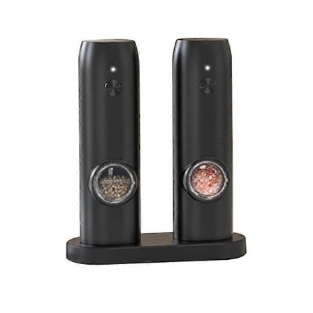 Elektrisk Salt- och Pepparkvarn Set - USB Laddningsbar Bas, Återfyllningsbar Krydda, Automatisk Salt & Peppar