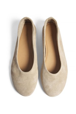 NA-KD Ballerines en daim - Chaussures Plates - Beige - EU 36