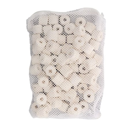 Keramisk Filter Ring Biologisk Akvariefiltermedie til Ferskvand Saltvand 500g