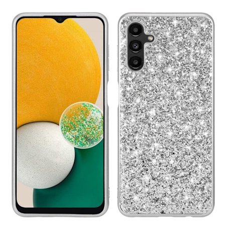 Glitter Samsung Galaxy A14 Suojakotelo - Hopea
