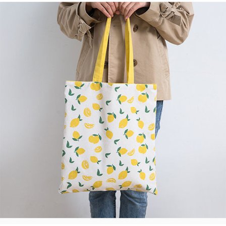Canvas Tote Bag, 40cm x 36cm (Gul), Shopping Tote Bag