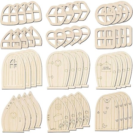 48/64 kpl Miniature Fairy Door Tonttutalon portti 4 (48 KPL) 4 (48 KPL)