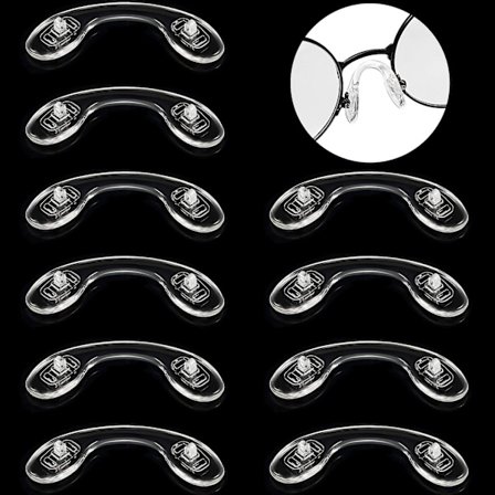 10 paria pehmeää silikonista nenätyynyä U-muotoiset nenäsiltapehmusteet ruuvattavat silmälasien nenätyynyt liukumattomat nenäsilta silmälasien 