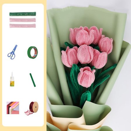 Piippurassit Värikkäät Hienot Kauniit Taivutettavat Kestävät Piippurassit Askartelu DIY Käsintehdyt Lelut Tulppaanit