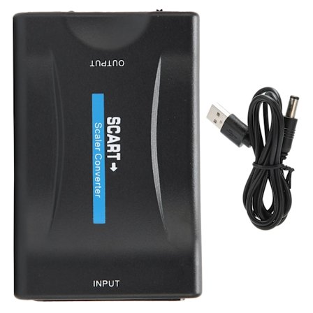 SCART till HighDefinition Multimedia Interface-omvandlare 1080p 20p-utgång för ljudvideo (svart)