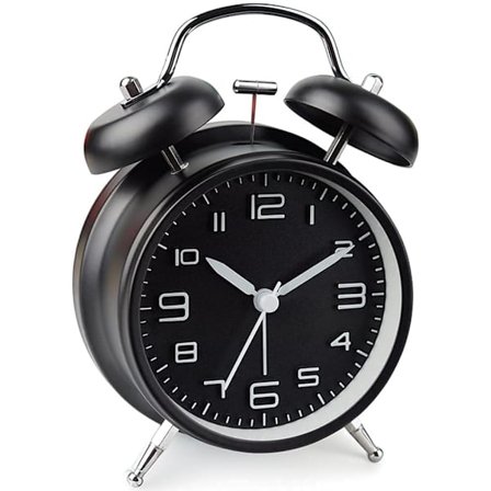 Analog väckarklocka Dubbelklocka Hög väckarklocka för tunga sovare