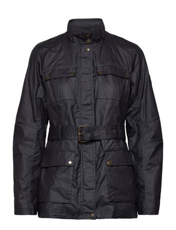 Sandra Belted Canvas Jacket Blue Jofama