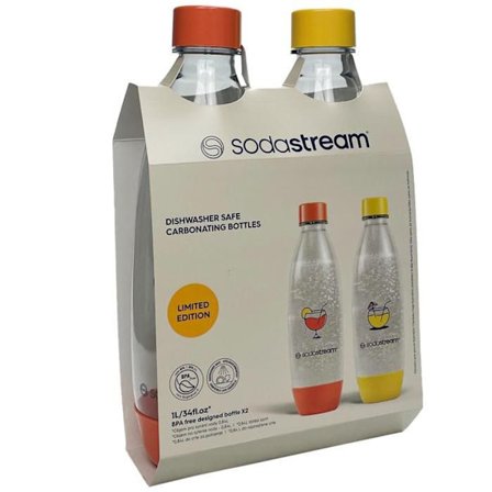 Återanvändbara flaskor - Sodastream - FUSE 1L x2 - Tritan diskmaskinssäkra kolsyremaskiner
