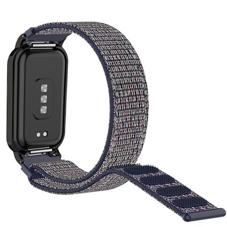 For Redmi Band 2 Pustende Urrem, Fleksibel Nylon Armbånd Smartklokke Rem for Kvinner/Menn Navy Blue