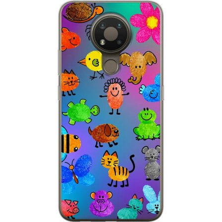 Yhteensopiva Puhelinkuori Nokia 3.4 Little Scribble Friends