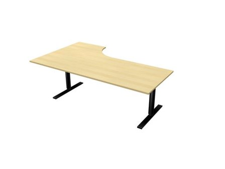 LANAB DESIGN Skrivbord El H 2x1,2x0,8x0,6m björkla/svart - Lyreco - Kontorsmöbler och inredning - Bord och hurtsar - Skrivbord - Höj/sänkbar