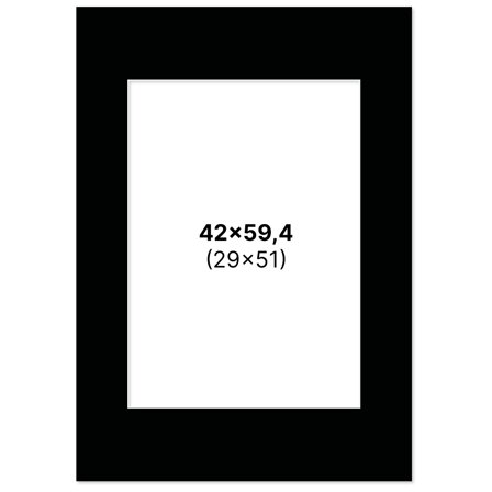 Passepartout Black 42x59,4 cm A2