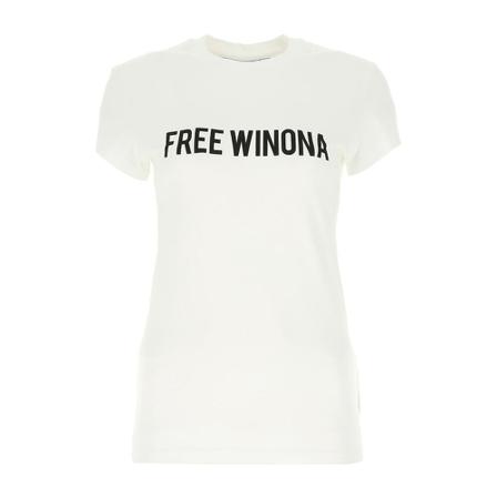 Off White, Top Wit, Dames, Maat:S,Katoen,print
