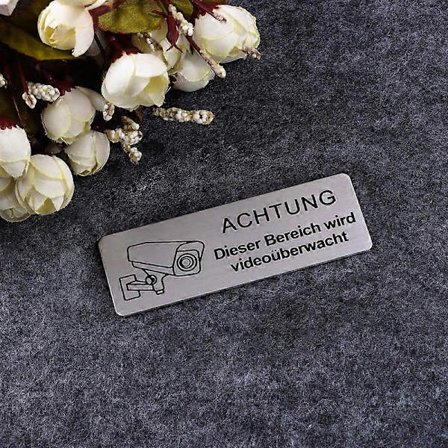 20 stk. video videokamera CCTV kamera skilt advarselsmærkat advarselsskilt mærkat