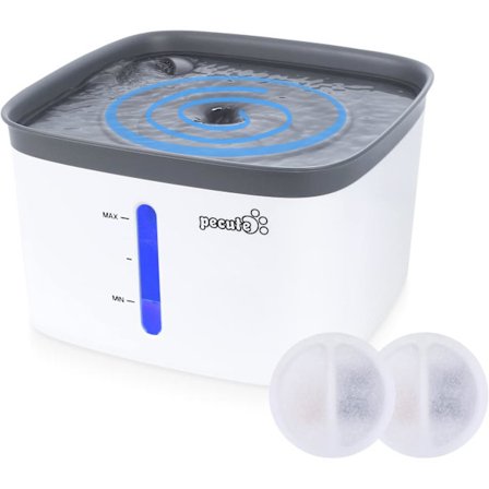 Kattefontæne - Springvand til katte og hunde - Lydløs med LED-natlys