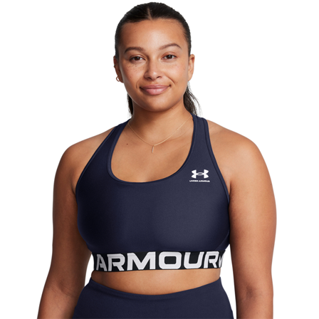 Under Armour HG Mid Branded Sport-BH Marinblå