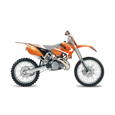 Kit Adesivi Blackbird Dream 4 Arancio-Nero-Bianco - KTM 400 SX 2000-2002