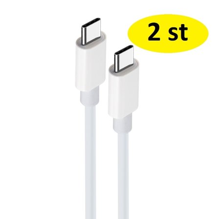 2 st 2 m maXlife kabel Usb-C - Usb-C 60W vit
