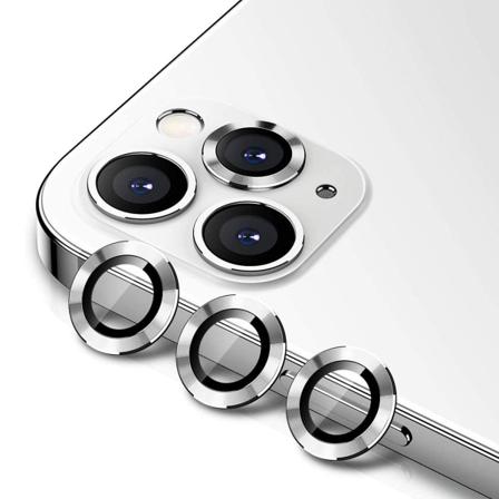 Iphone 12 Pro Max Kameralinsskydd Aluminum Alloy (3 Pcs) - Silver