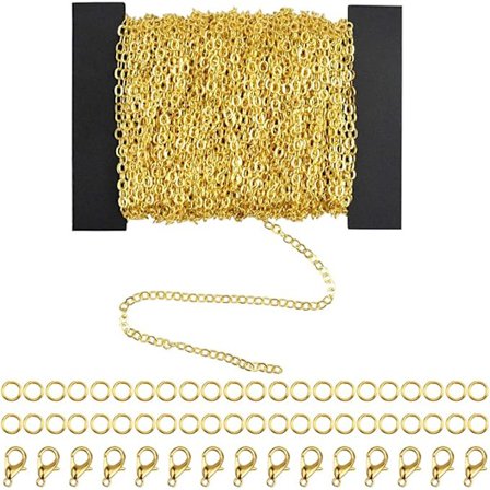 12m Smyckeskedja Skapande 2*3mm Rostfritt Stål Halsband