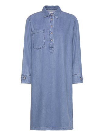 Srlila Midi Dress Knælang Kjole Blue Soft Rebels