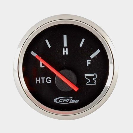 Tankmätare Waste svart botten, kromad ram 240-33 Ohm