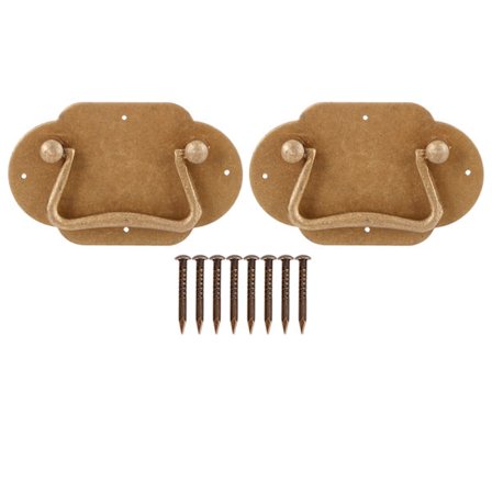 2 Set kopparhandtag antika draghandtag Hårdvara för skåp Garderob