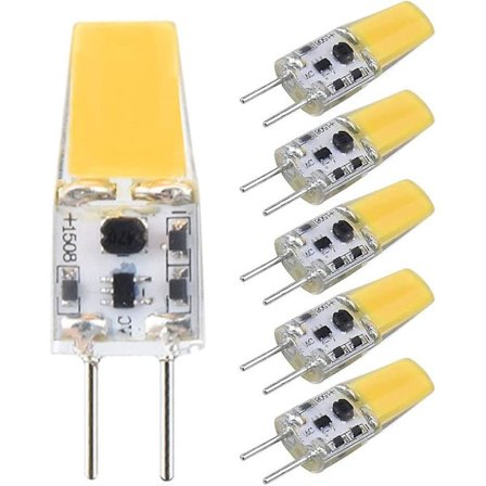 Gy6.35 Led-lampa Epistar Safir Lamppärlor 1508 5w Ac/dc12vcob Pendellampa Infoga Led Ljuskälla Halogenlampa (ej dimbar, 5-pack)