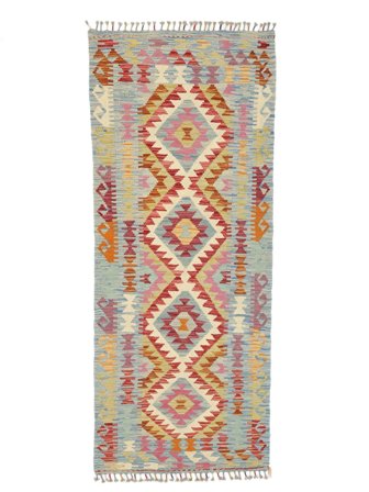 Oriental Kilim Afghan Old Style Rug 82X206 Runner Wool, Afghanistan