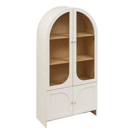 Vitrineskab med 4 låger, Bloomy, højde 180 cm